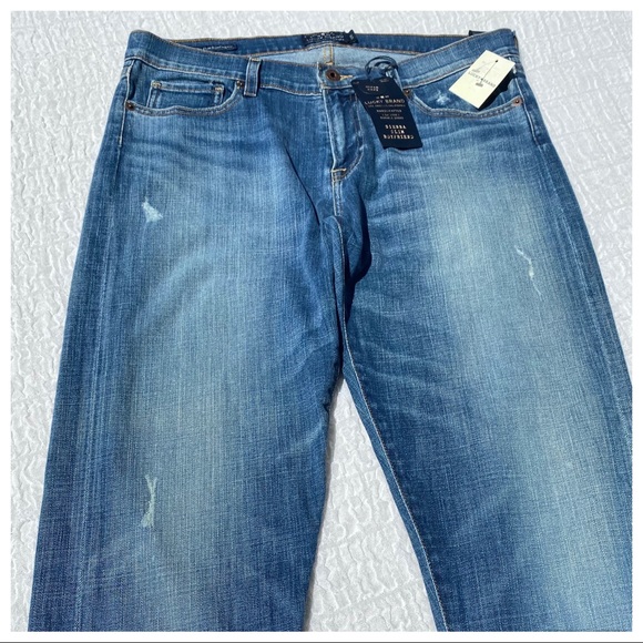 🎉HP🎊 NWT🍀LUCKY BRAND “Sienna Slim”Boyfriend BoHo Chic Ankle Jeans 31” Sz 12 - Picture 14 of 16